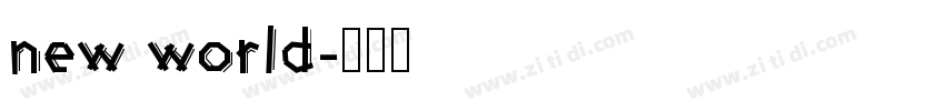 new world字体转换